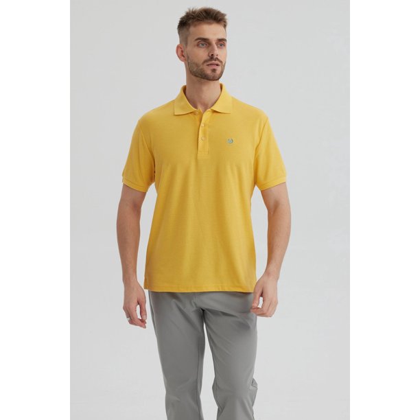 Polera Hombre Pique Básica Lisa Naranjo - V
