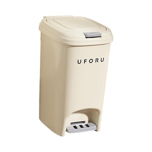 Magideal - Basurero Con Pedal Y Tapa Doble Apertura De Plástico Resistente Adecuado Para Cocina Dormitorio Oficina Entrada Estudio Regalo De Inauguración De Casa 10L