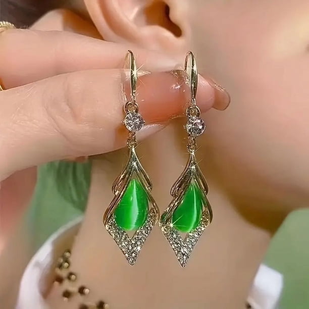 Rhombus High-quality Temperament Tassel Earrings--suitable Accessories For Parties, Weddings And Birthdays