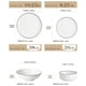 thumbnail image 2 of Juego de vajilla MALACASA LUNA de 24 piezas de porcelana blanca, 2 of 9