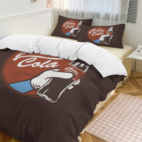 Ice Cold Nuka Cola Fallout Comforter Set Soft 3 Pcs Twin Bedding Sets Thicken for All Season