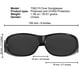 thumbnail image 3 of Gafas de sol Fit Over Success, polarizadas, 100% UV, para hombre y mujer, 3 of 3