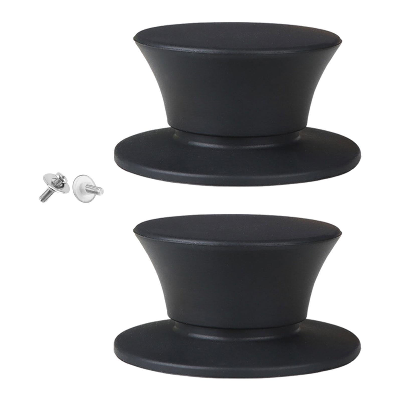 Bothyi - 2 Pomos De Silicona Para Tapa De Olla Resistentes Al Calor Para Sartenes, Ollas De Cocción Lenta, Tapa De Olla Negra