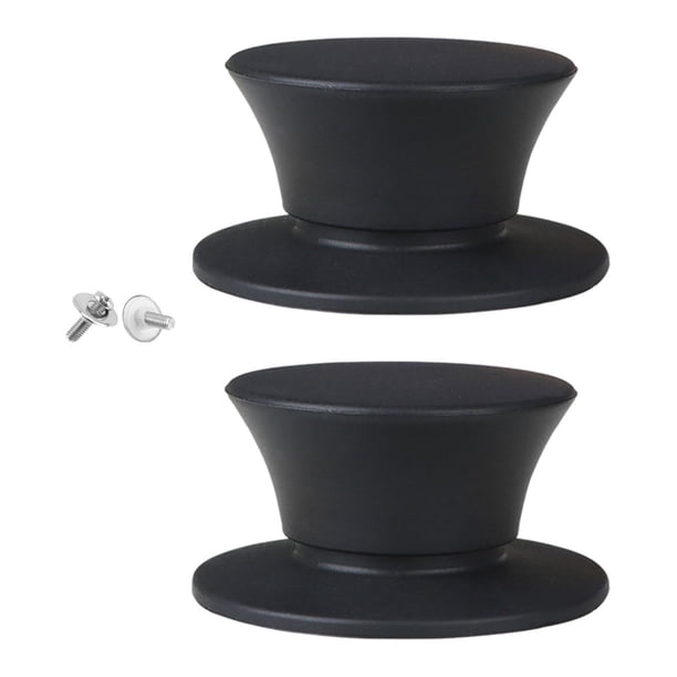 2 Pomos De Silicona Para Tapa De Olla Resistentes Al Calor Para Sartenes, Ollas De Cocción Lenta, Tapa De Olla Negra
