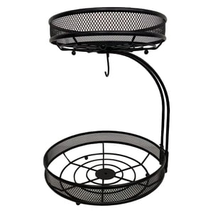 Magideal - De De Metal De 2 Niveles, Para Mostrador De Cocina Con Colgador De Plátano Soporte De Almacenamiento De Y Verduras Exhibición Para