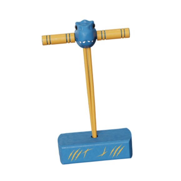 Pogo Salto Con Ejercicio De Mango Para El Entrenamiento De Parque Infantil Azul Al Aire Libre