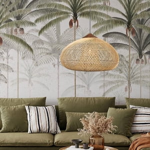 Santu Home & Deco - Lampara Colgante Rattan Claro Etéreo 80Cm