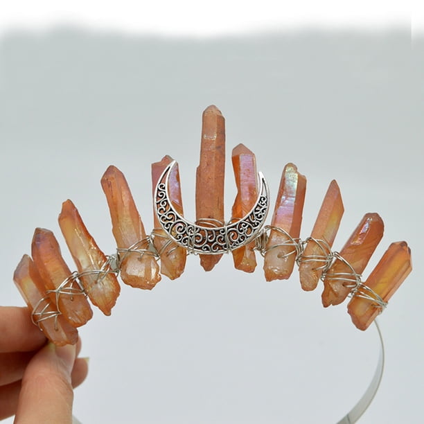 Gorgeous Crystal Quartz Crown Rhinestone Tiara - Perfect for Weddings & Parties!