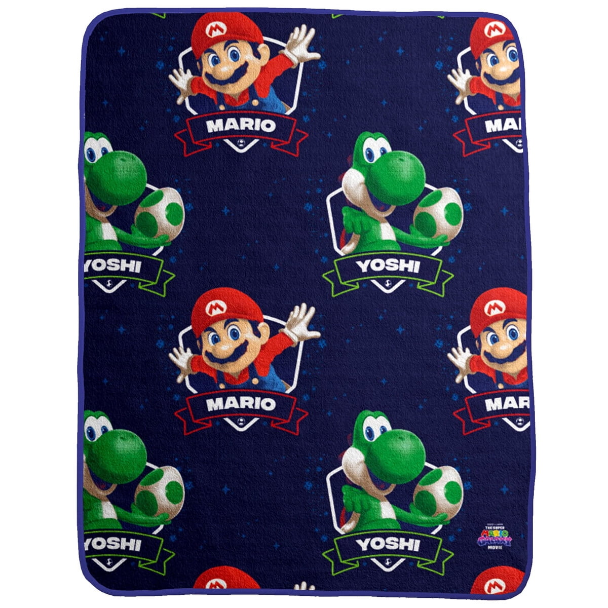 Manta Fleece Super Mario Galaxy 46x60cm Azul Yoshi