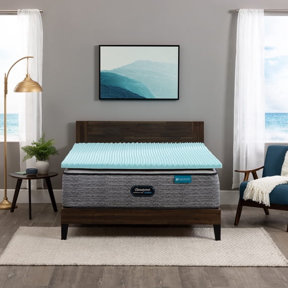 Sobrecolchón Beautyrest Queen 5 cm Azul