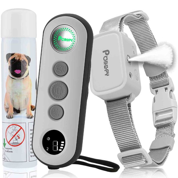 Collar para perros POIIOPY con control remoto y spray de citronela – para perros de más de 3,6 kg