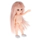 thumbnail image 1 of Lovely 16cm Ball Jointed Girl Doll Nude Body Cabello Dorado Rosa Con Flequillo, 1 of 5