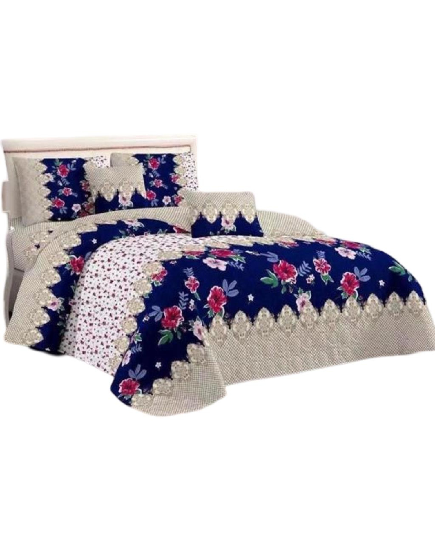 Genérico - Cubrecama Quilt 2 Plazas+2 Fundas Verano Fresco 13N21