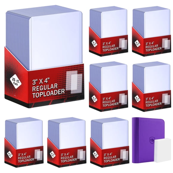 Fundas rígidas para cartas 400 piezas con archivador para top loaders y fundas