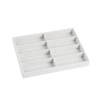 Magideal - Bandeja De Exhibición Para Gafas Contenedor De Almacenamiento Estuche Para Anteojos Y Soporte Expositor Forrado En Terciopelo Suave Para Evitar Daños Gris