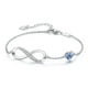 thumbnail image 1 of Pulsera Infinito Plata Italiana - Azul, 1 of 3