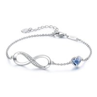 Vanité - Pulsera Infinito Plata Italiana - Azul