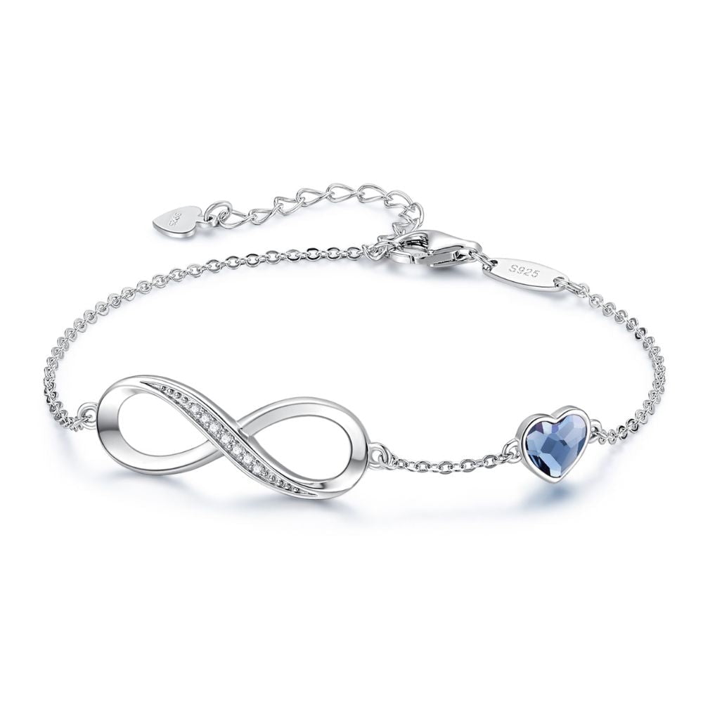 Vanité - Pulsera Infinito Plata Italiana - Azul
