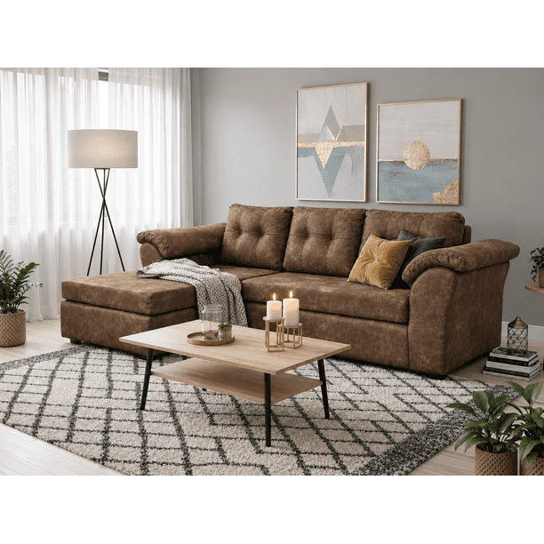 Sofá Modular Laos 3.1 Intercambiable Cuero sintetico Caramelo