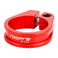 Ioensy - Abrazadera Para Tija De Sillín De Bicicleta Ligera Ciclismo Mtb Bicicleta De Aluminio 34.9 Mm Rojo