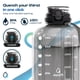 thumbnail image 4 of Botella de agua AQUAFIT de 1 galón con marcador de tiempo sin BPA, gris, 4 of 8