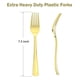 thumbnail image 2 of Tenedores Desechables Heavy De Plástico Dorado 100 Unidades, 2 of 7