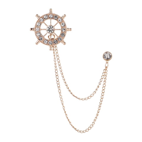 Magideal - Pin De Solapa, Broche De Cadena Con Borlas, Cadenas De Eslabones, Pin, Insignia, Broches, Decoración De Traje, Joyería Para Abrigo, Vestido, Esmoquin,