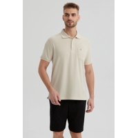 Fashionspark - Polera Hombre Piqué Básica Lisa Beige - Lll