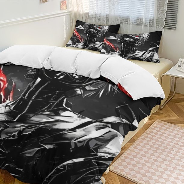 Tokyo GhoulCartoon Collection 3-Piece Comforter Set, Personalized Bedding Decor for Kids And Teens Bed Sheets