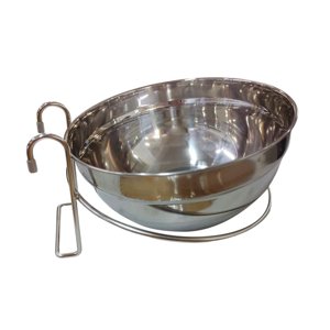 Ioensy - Cuenco De Acero Inoxidable Para Perros, Práctico Para Perros Pequeños Y Medianos, Jaula Para Perros, Diámetro De Cachorro De 20Cm