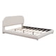 thumbnail image 3 of Teddy Fleece Queen Size Upholstered Platform Bed with Thick Fabric, Solid Frame and Stylish Curve-shaped Design, Beige, 3 of 3