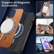 thumbnail image 4 of Magnetic Slim Case for Honor X50i Plus with Camera Guard & Anti-Scratch Back Brown, 4 of 6