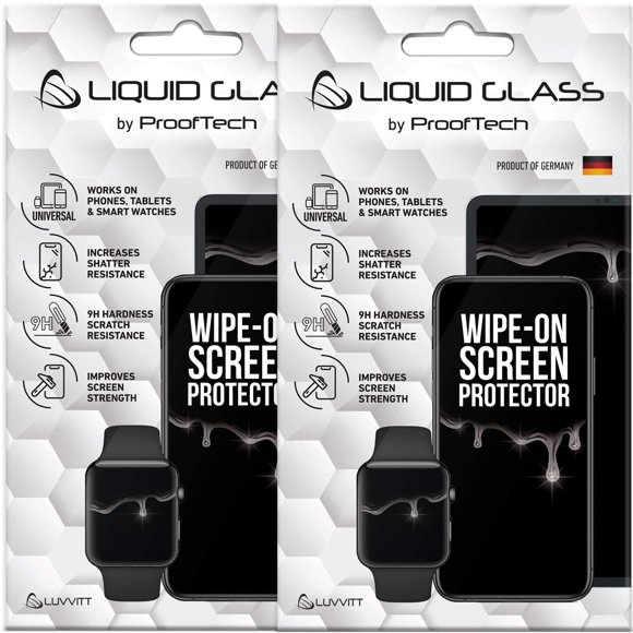 Paquete de 2 protectores de pantalla de vidrio líquido para teléfonos inteligentes