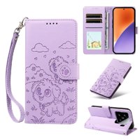 Funda Billetera Foxdock Compatible Con Xiaomi 15, Diseño Perrito Tierno, Ranuras Para Tarjetas Y Soporte Plegable