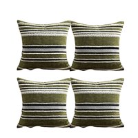 Parati - Juego De 4 Fundas De Cojines Diseño Chenille Lineas Mandala A1