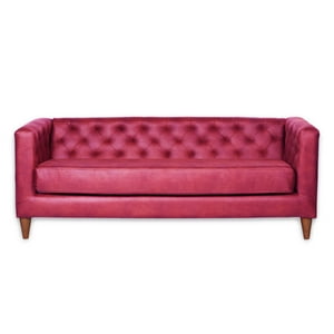 Latam Home - Sofá Brescia 3C Cuero Kentucky Rojo
