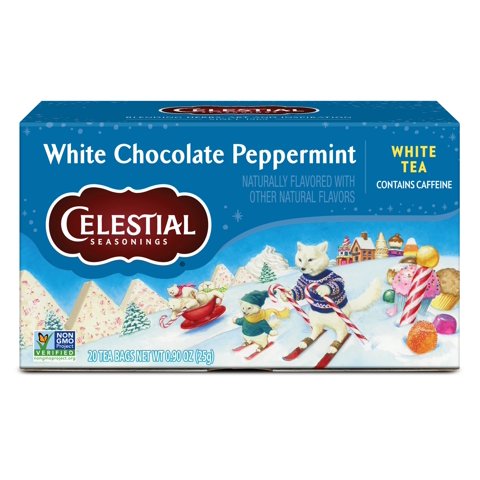 Tea Celestial Seasonings, Chocolate Blanco Y Menta, 20 Bolsas