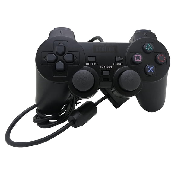 Controlador NEXiLUX para PS2 Compatible con PS1 y PS2 Negro