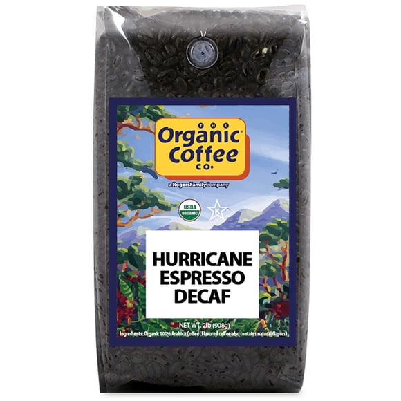 Café descafeinado Hurricane Espresso de The Organic Coffee Co. 907 g