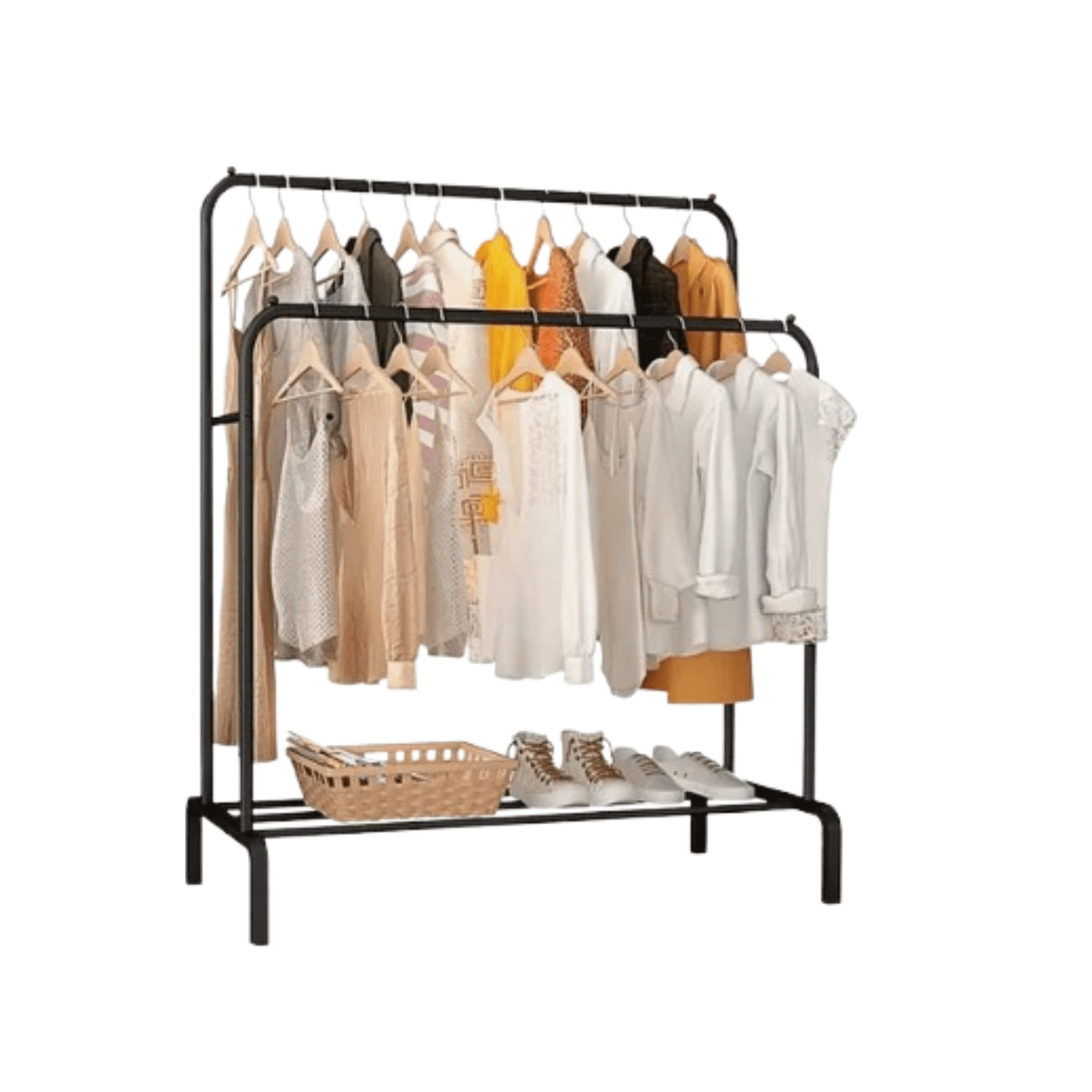 Genérico - Perchero Metálico Doble Closet Exhibición Organizador Hogar