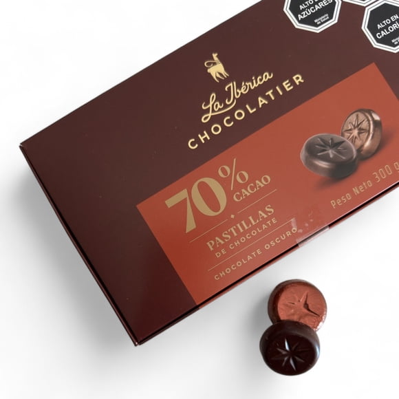 Pastillas de chocolate Bitter 70% cacao 300g La Ibérica