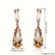 thumbnail image 2 of Champagne Color Citrine Large Water Drop Pear-shaped Earrings, Popular Creative Earrings For Men, 2 of 2