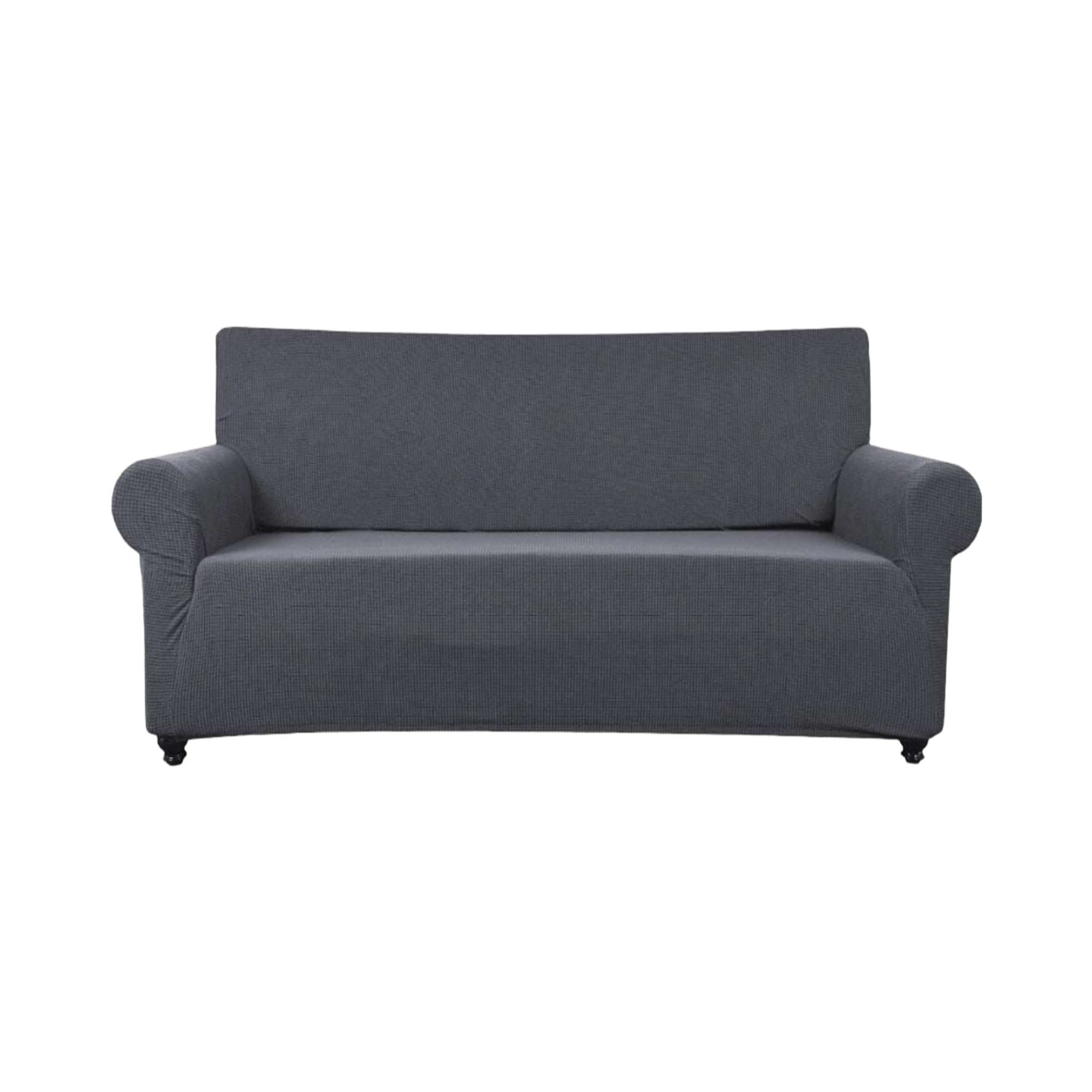 Genérico - Funda De Sillon 3 Cuerpos Cuadrille Gris