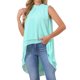thumbnail image 4 of INSPIRE CHIC Blusas de Mujer de Gasa Cuello Simulado Sin Mangas con Lazo en la Espalda Dobladillo Alto Bajo Camisa de Verano Verde Menta L, 4 of 6
