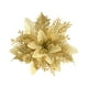 thumbnail image 5 of 10 X Poinsettias Artificiales Simulación de Flores Navideñas Corona para Hacer Flores Artificiales Decoración Navideña para Fiestas Y Días Festivos Dorado, 5 of 5