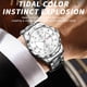 thumbnail image 4 of Vestido de negocios con diamantes para hombre Watch Yunanwa, de acero inoxidable, 4 of 8