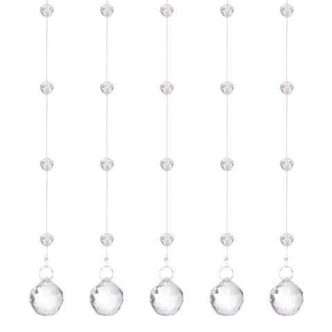 Cadena Guirnalda Acrílico Uxcell Claro 2M