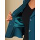 thumbnail image 5 of INSPIRE CHIC Blazer corto de trabajo para mujer, atuendo de regreso a clases para maestras, chaqueta de oficina casual con cuello con solapa, manga larga y volante, M azul marino, 5 of 6