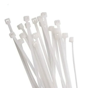 Genérico - Amarras Plásticas Blancas 100Un 5X300Mm