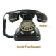 thumbnail image 3 of Teléfono retro TelPal estilo años 30, negro, con cable y disco giratorio, 3 of 7